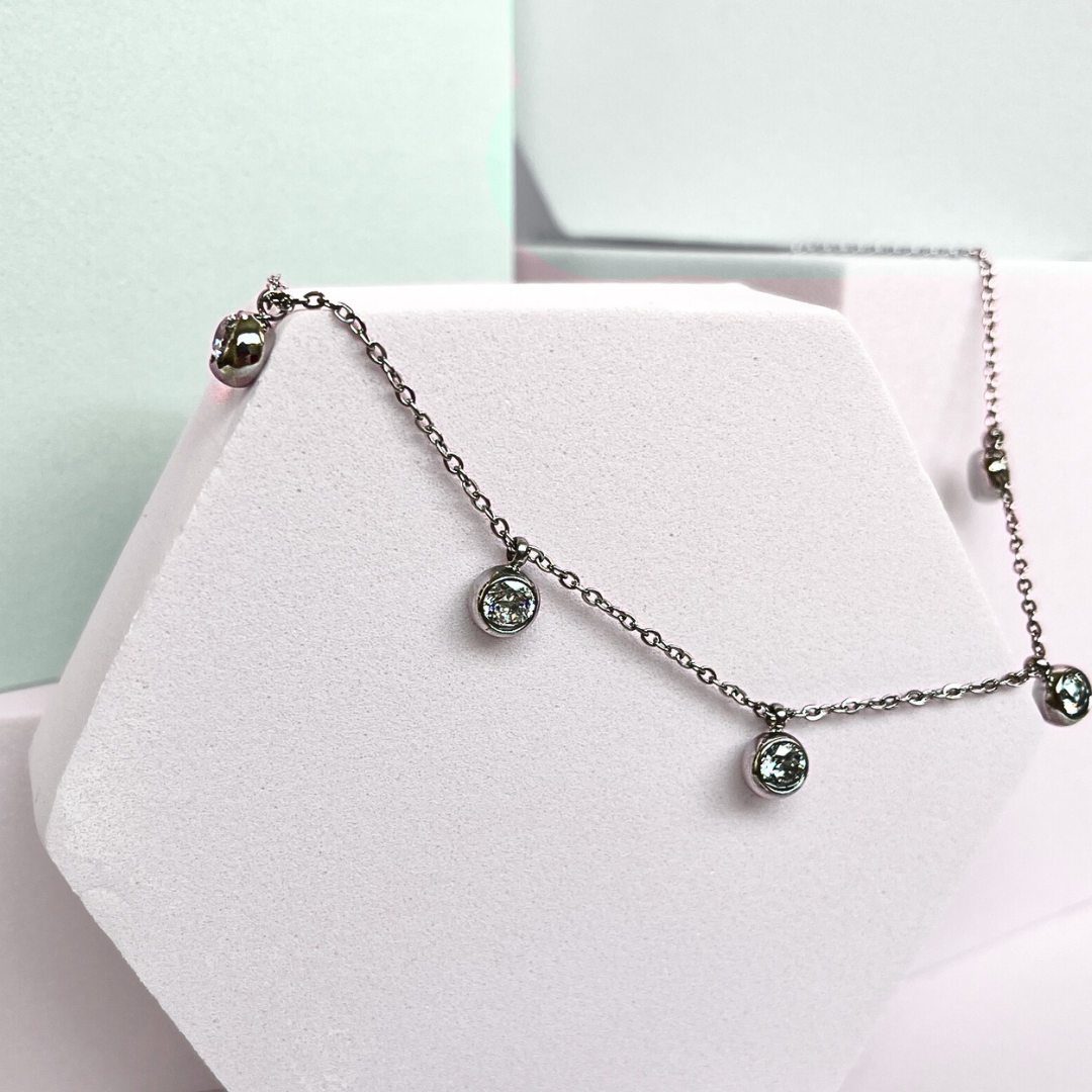 [BECOMING] Midnight Twinkle Charms Stainless Steel Necklace (Silver/Gold)