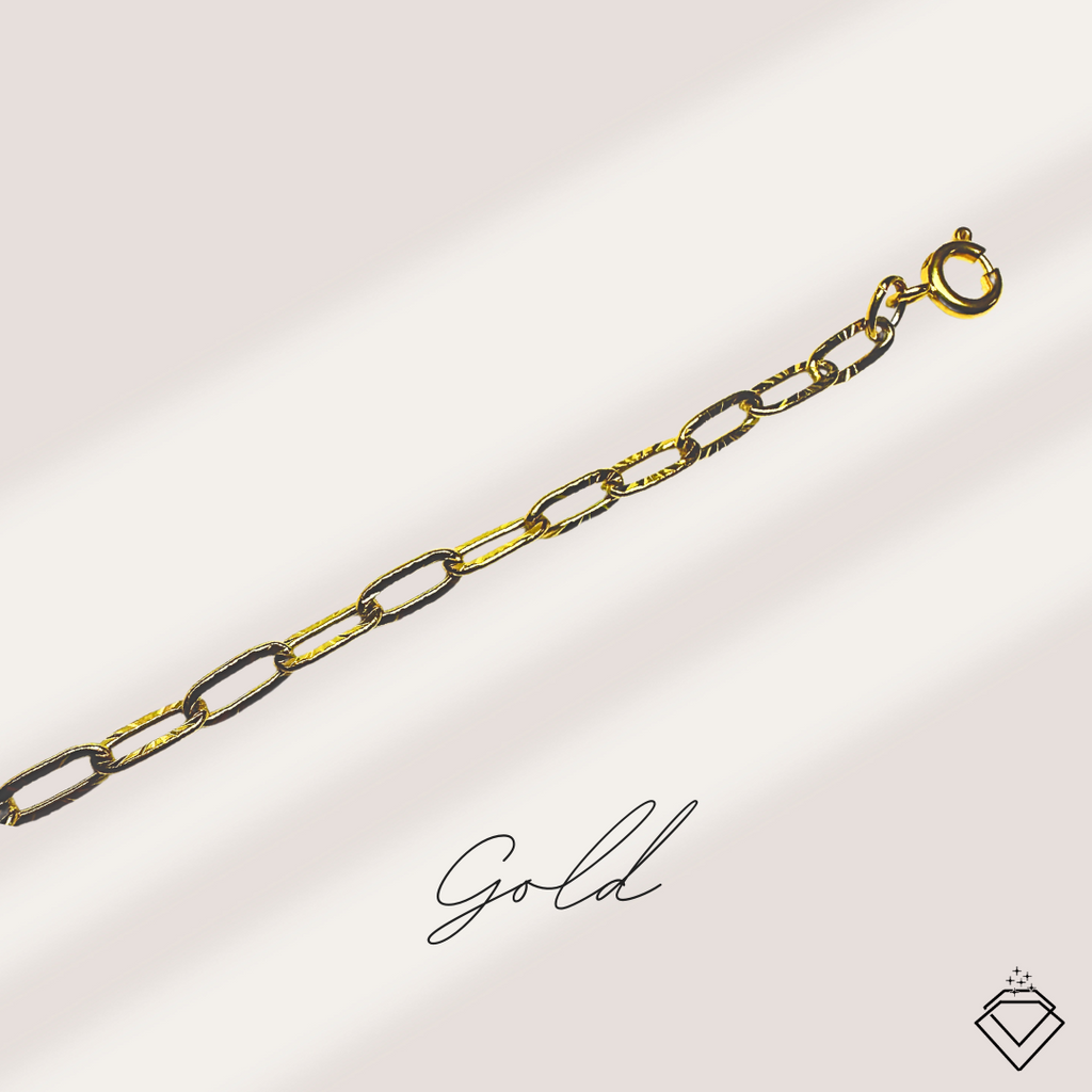 [FLOW] Leia Mini Paperclip Chain Bracelet (Silver/Gold)