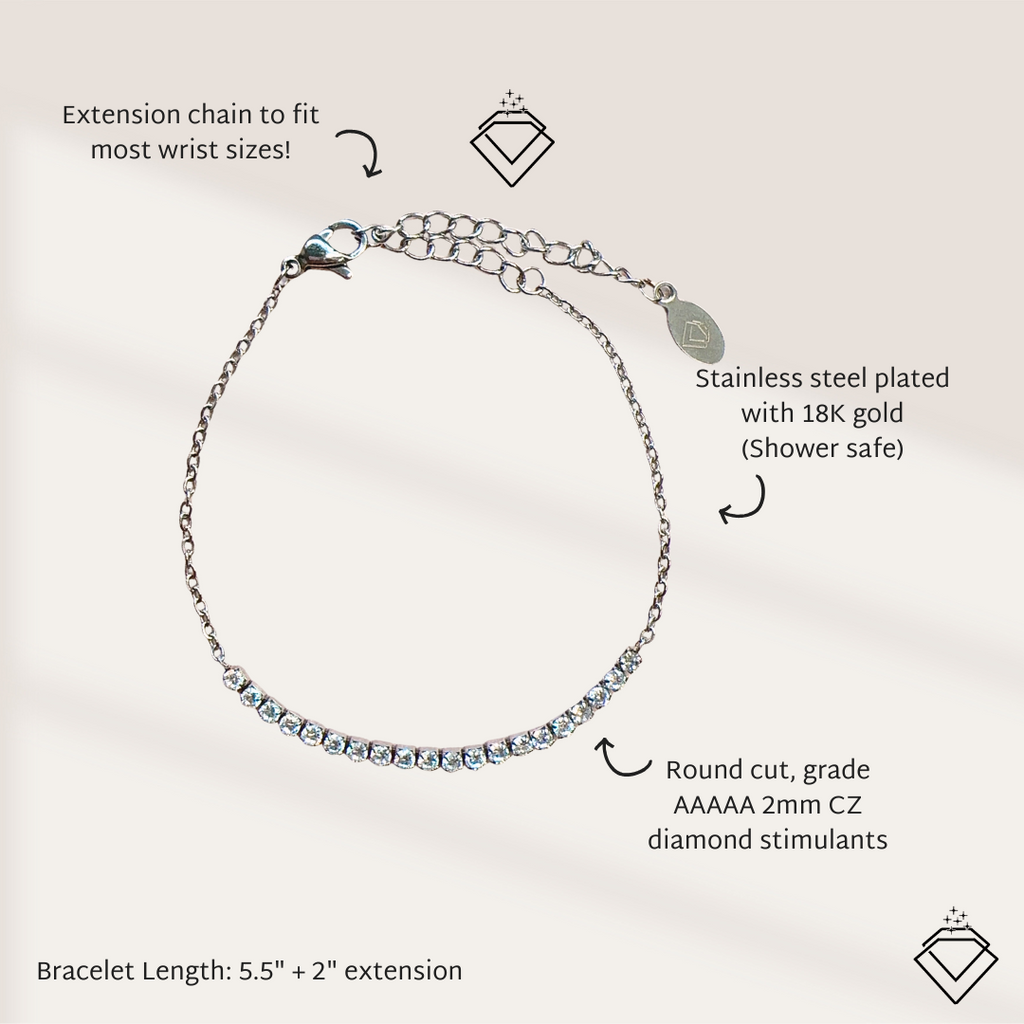 [BECOMING] Hope White Dainty Bracelet (Silver/Gold)