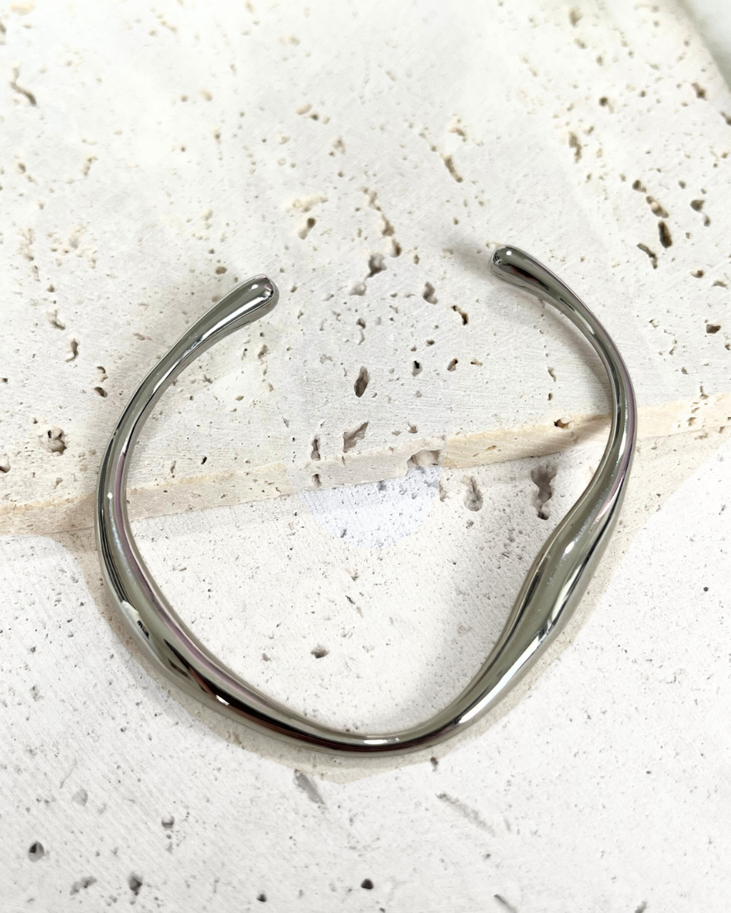[FLOW] Wave Cuff Adjustable Bangle (Silver/Gold)