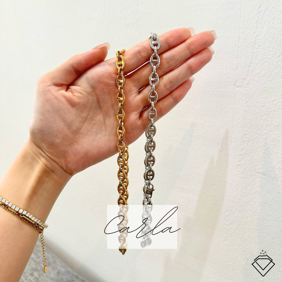 [CONNECTION] Carla Statement Necklace (Silver/Gold)