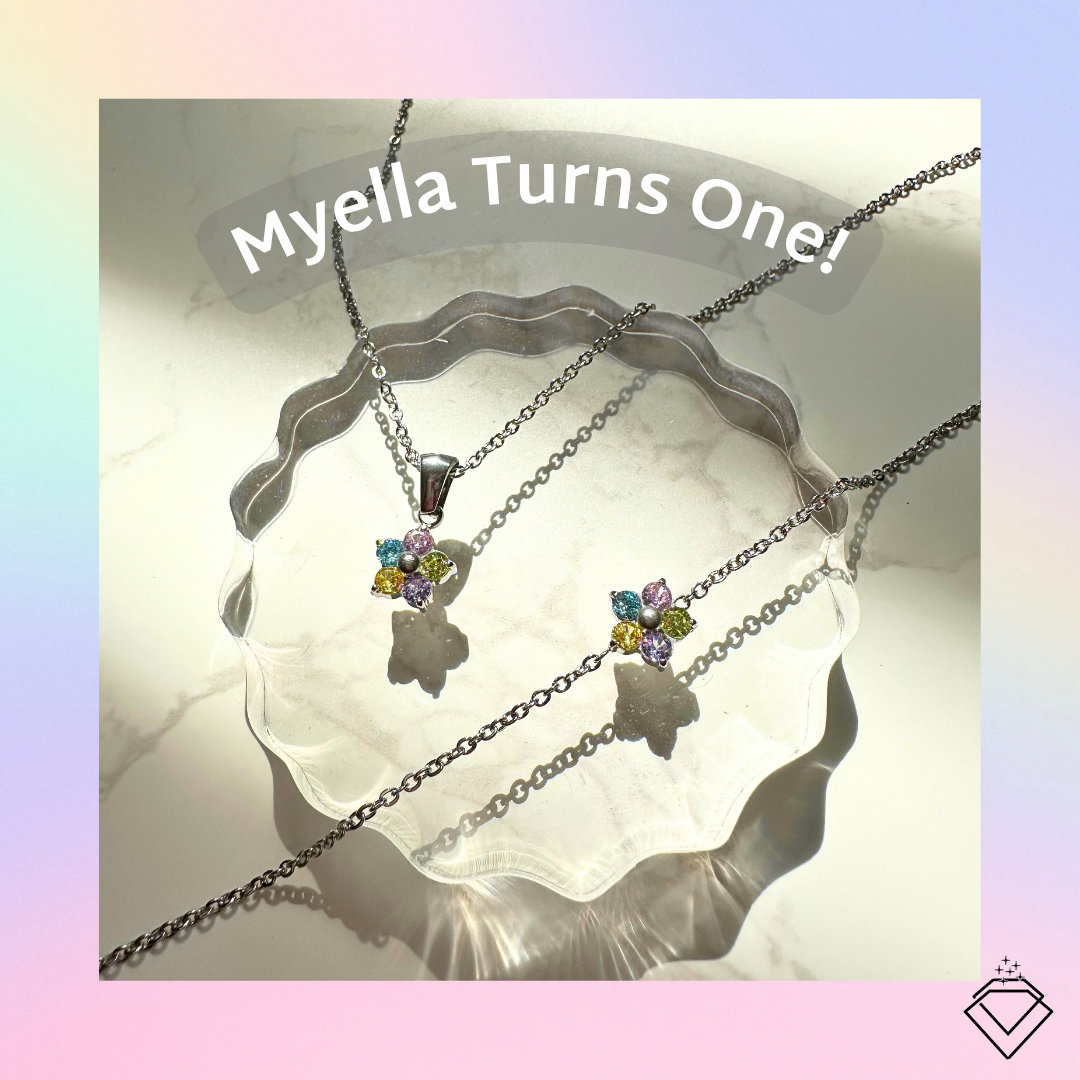 [BIRTHDAY] Rainbow Sakura Ltd Ed Collection (Necklace/Bracelet) (Silver)
