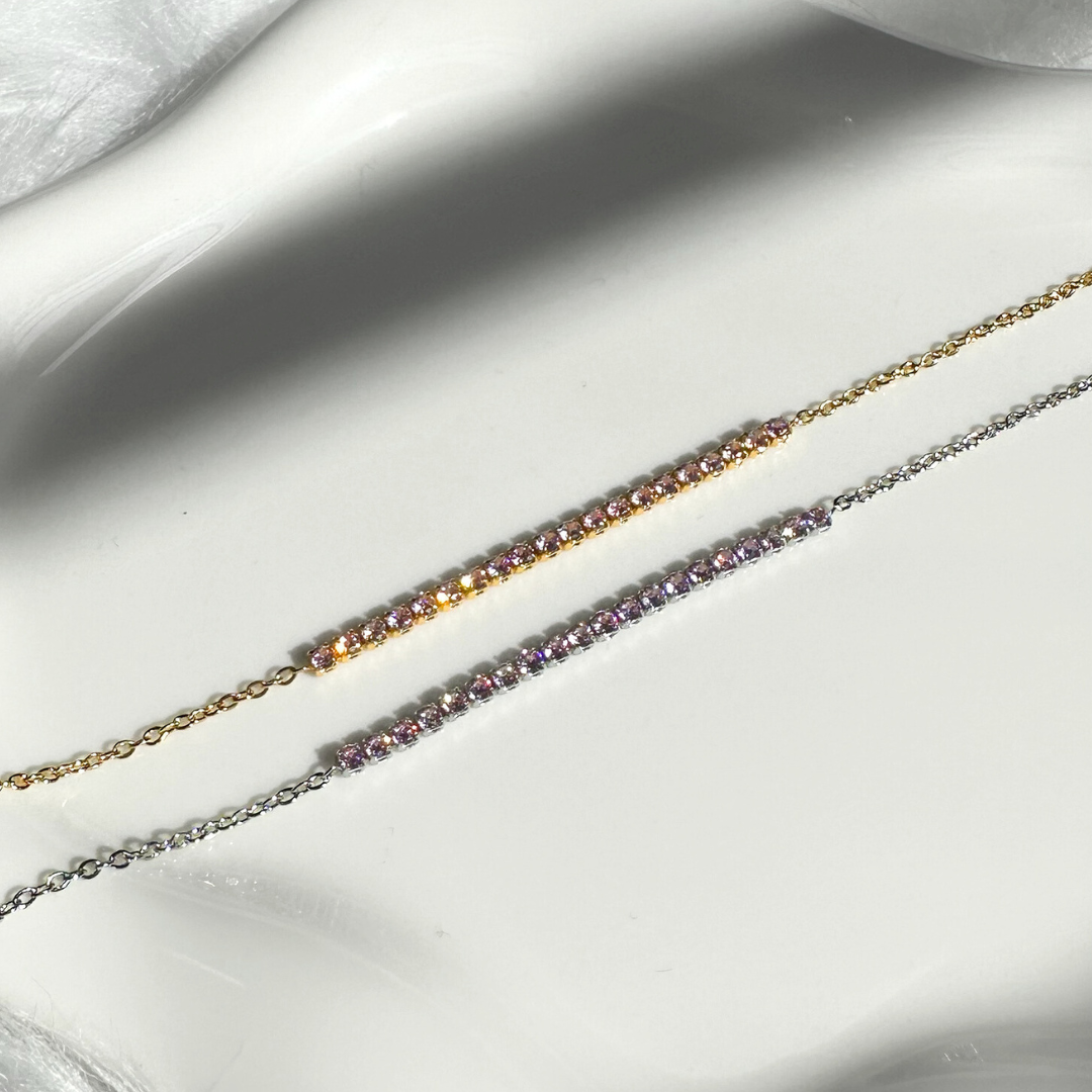 [BECOMING] Pink Hope Dainty Bracelet (Silver/Gold)