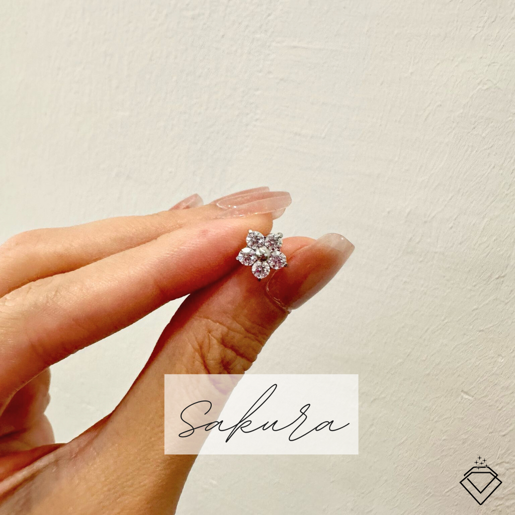 [LOVE] Sakura Collection (Earring/Necklace/Bracelet) (Silver)