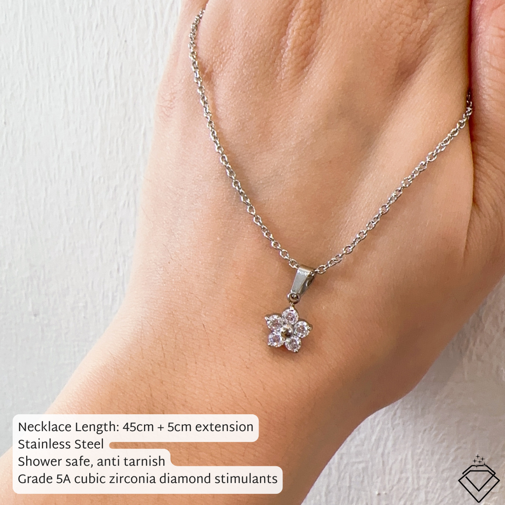 [LOVE] Sakura Collection (Earring/Necklace/Bracelet) (Silver)