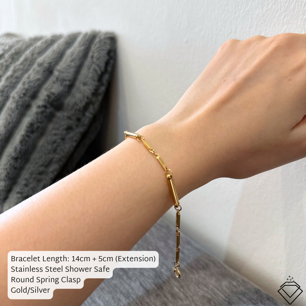 [FLOW] Jayde Stacker Bracelet (Silver/Gold)