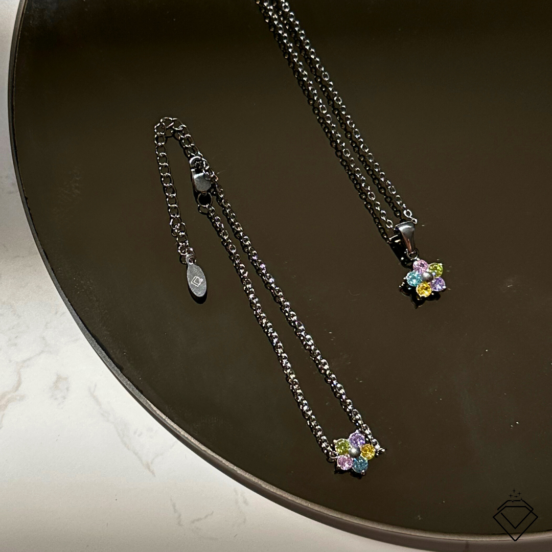 [BIRTHDAY] Rainbow Sakura Ltd Ed Collection (Necklace/Bracelet) (Silver)