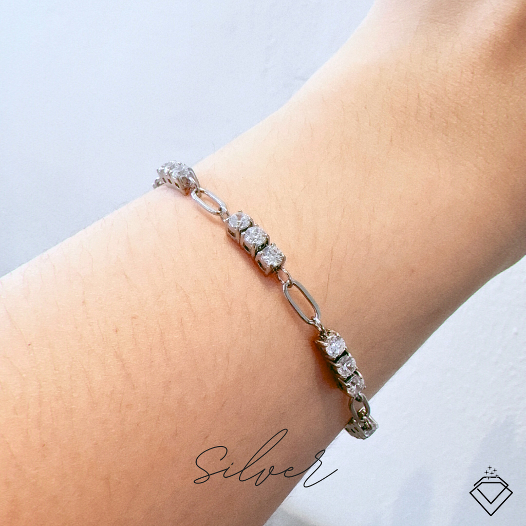 [CONNECTION] Raye Mix Chain Bracelet (Silver/Gold)
