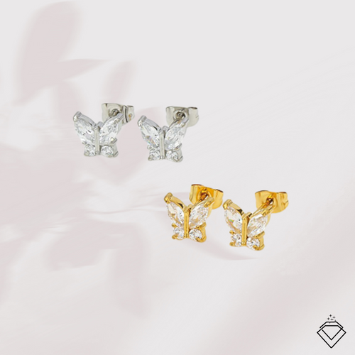 Butterfly Earring Studs (Silver/Gold)