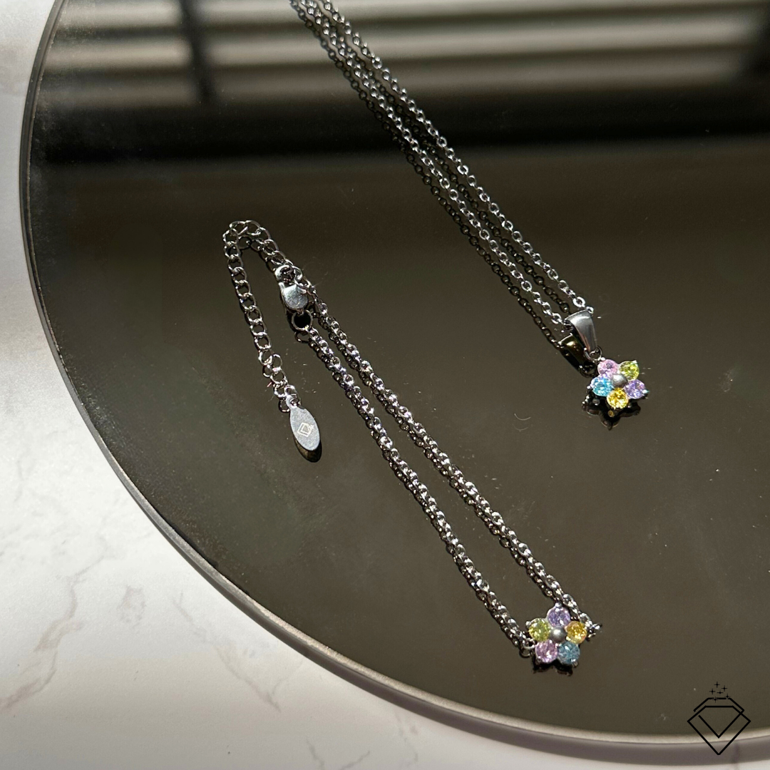 [BIRTHDAY] Rainbow Sakura Ltd Ed Collection (Necklace/Bracelet) (Silver)