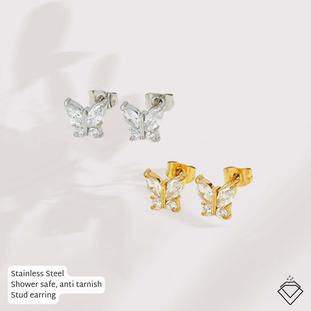 [CONNECTION] Butterfly Earring Studs