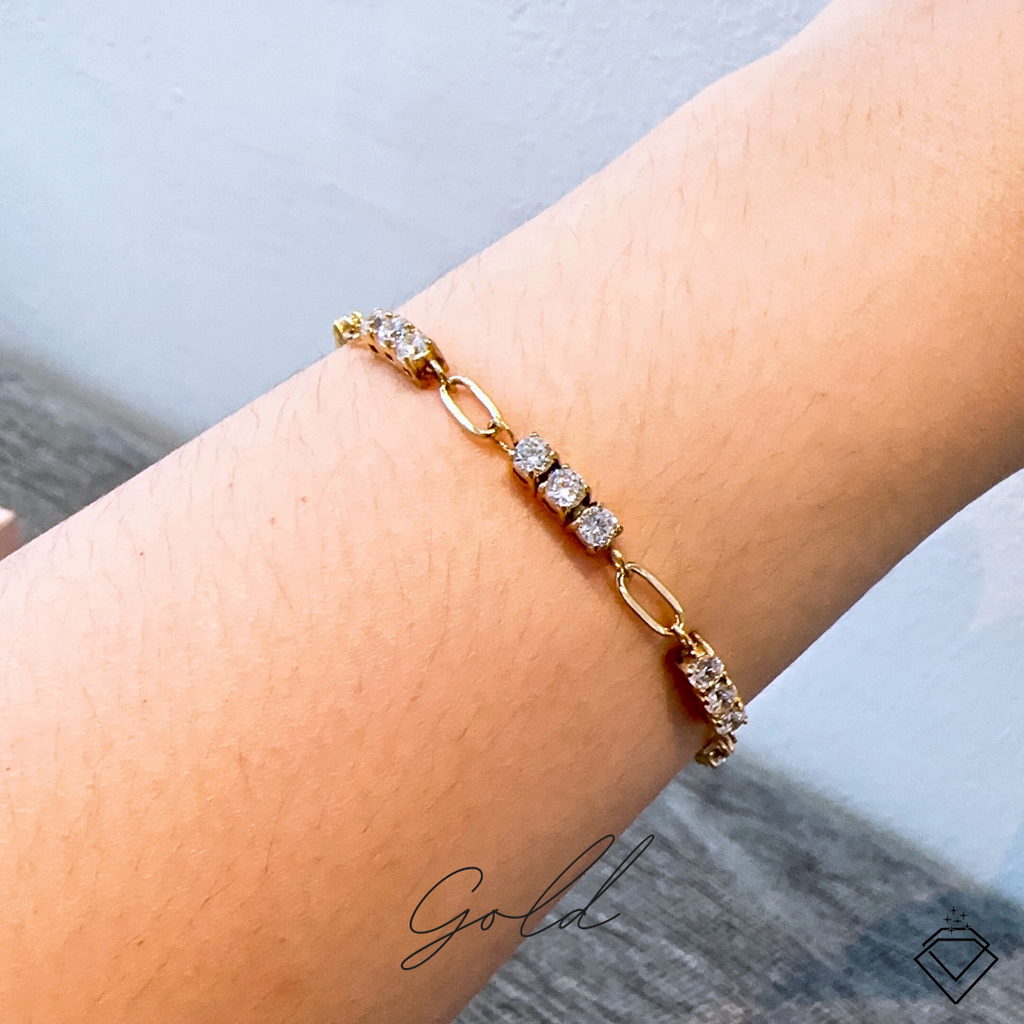 [CONNECTION] Raye Mix Chain Bracelet (Silver/Gold)