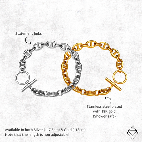 Carla Statement Bracelet (Silver/Gold)