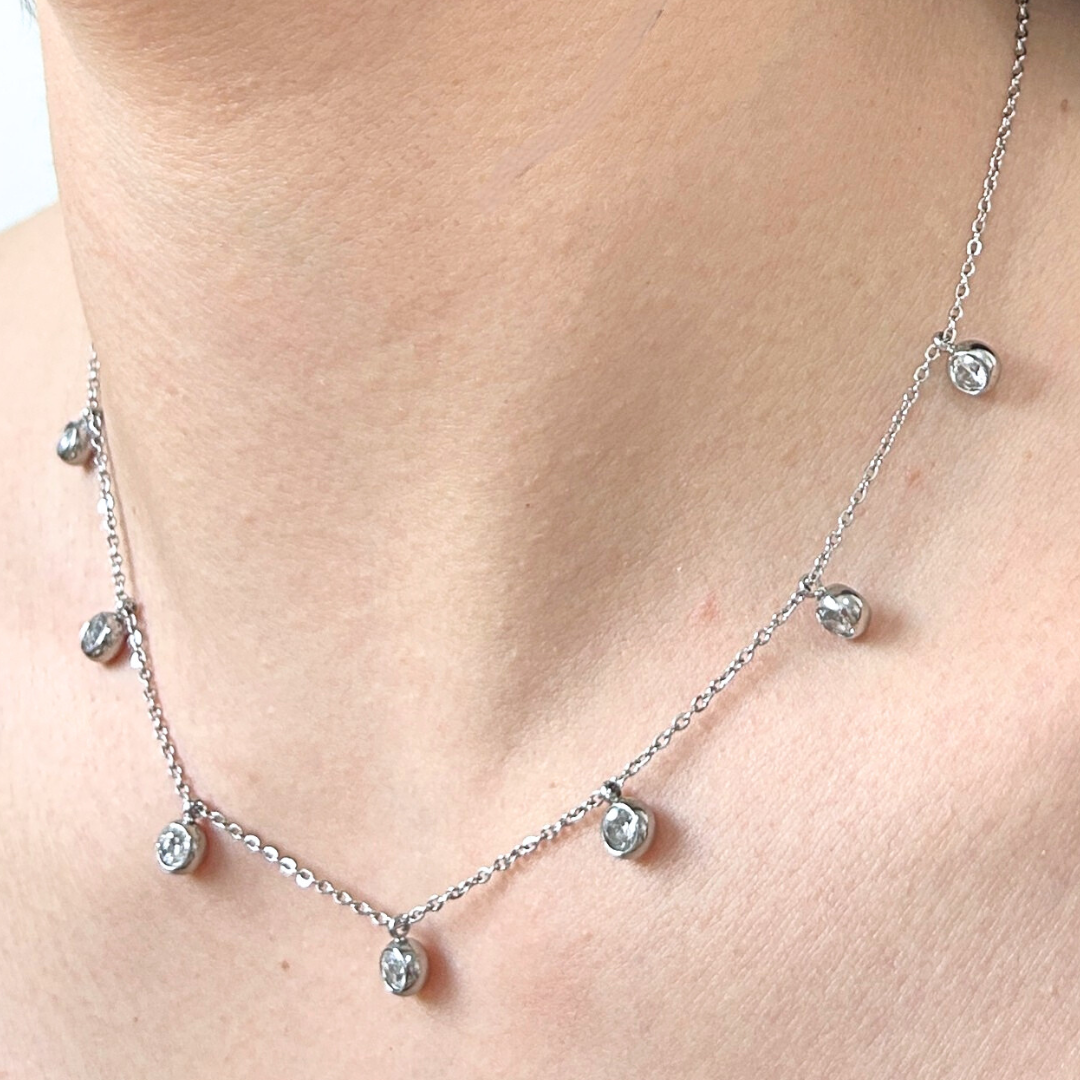 [BECOMING] Midnight Twinkle Charms Stainless Steel Necklace (Silver/Gold)