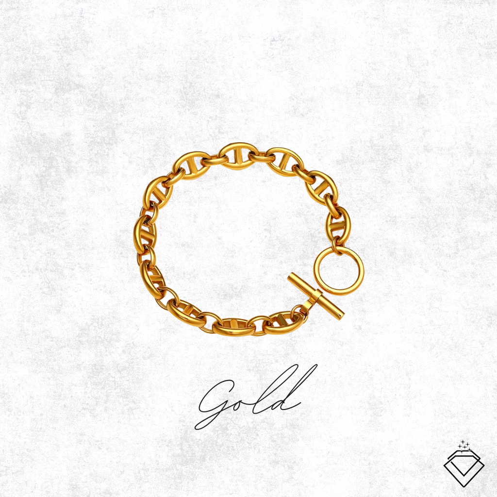 [CONNECTION] Carla Statement Bracelet (Silver/Gold)