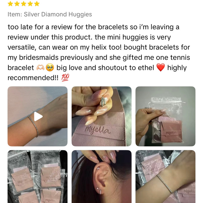 [40% OFF UNLOCKED JUST FOR TODAY] Mini Diamond Huggies Earrings (Silver/Gold/Rose Gold)