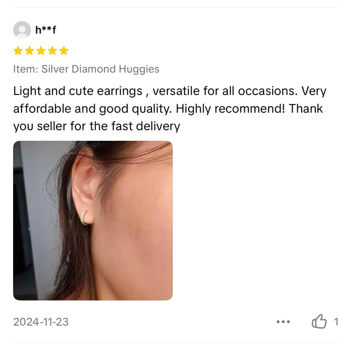 [40% OFF UNLOCKED JUST FOR TODAY] Mini Diamond Huggies Earrings (Silver/Gold/Rose Gold)