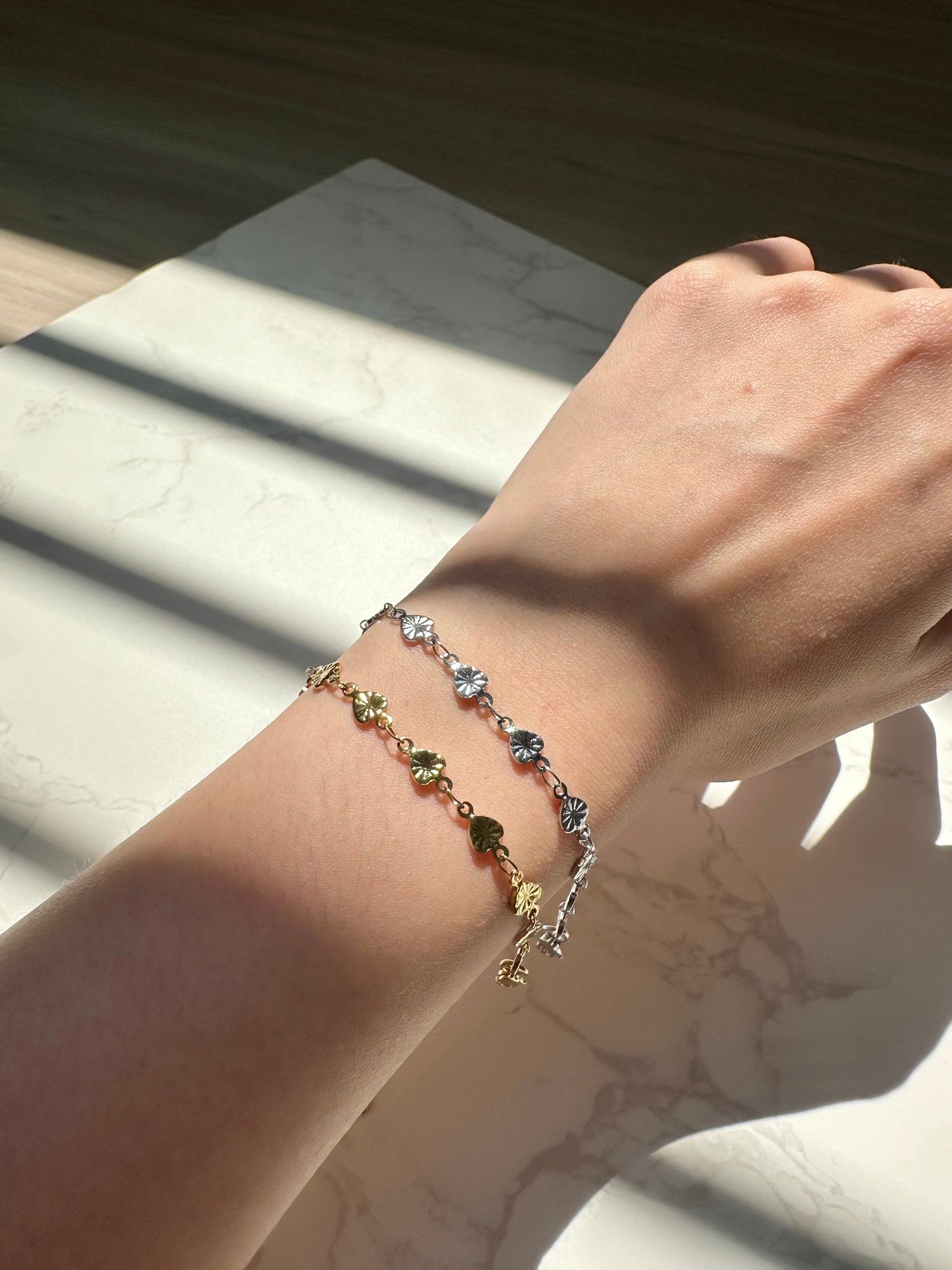 [LOVE] Clara Hearts Stacker Stainless Steel Bracelet