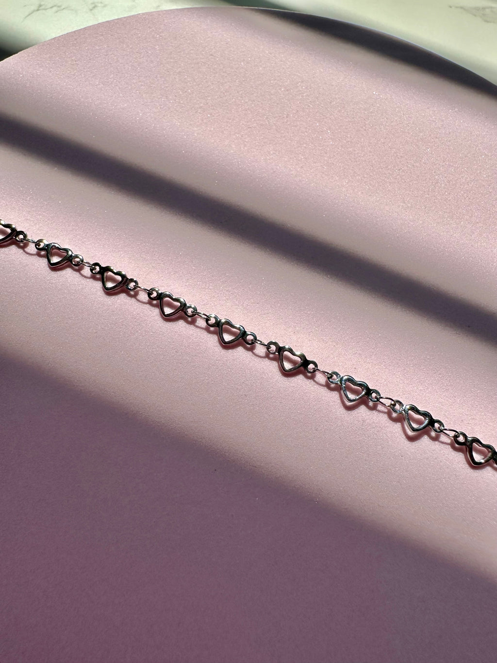 [LOVE] Aria Linked Hearts Stacker Stainless Steel Bracelet