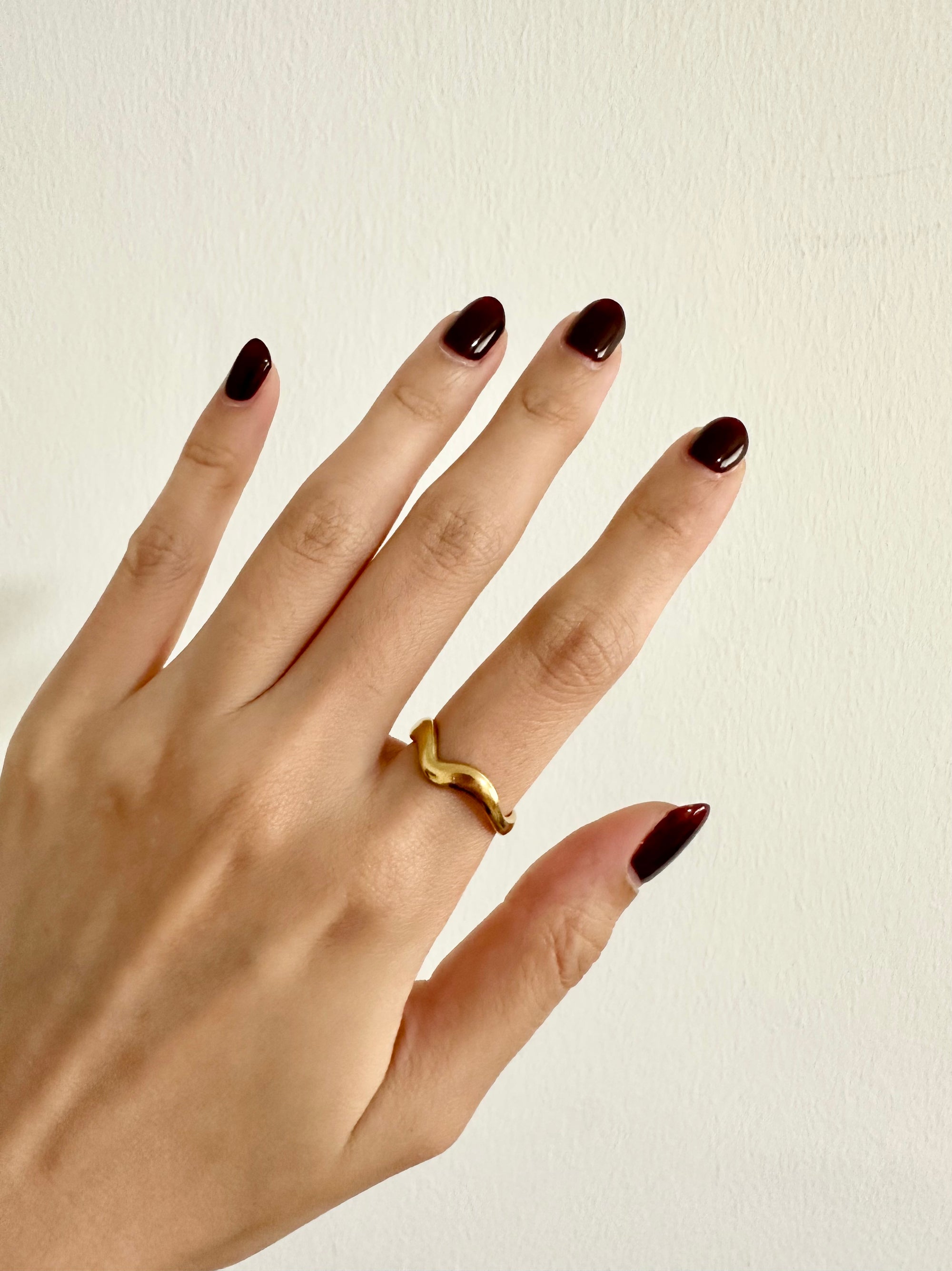 Wave Adjustable Ring (Silver/Gold)