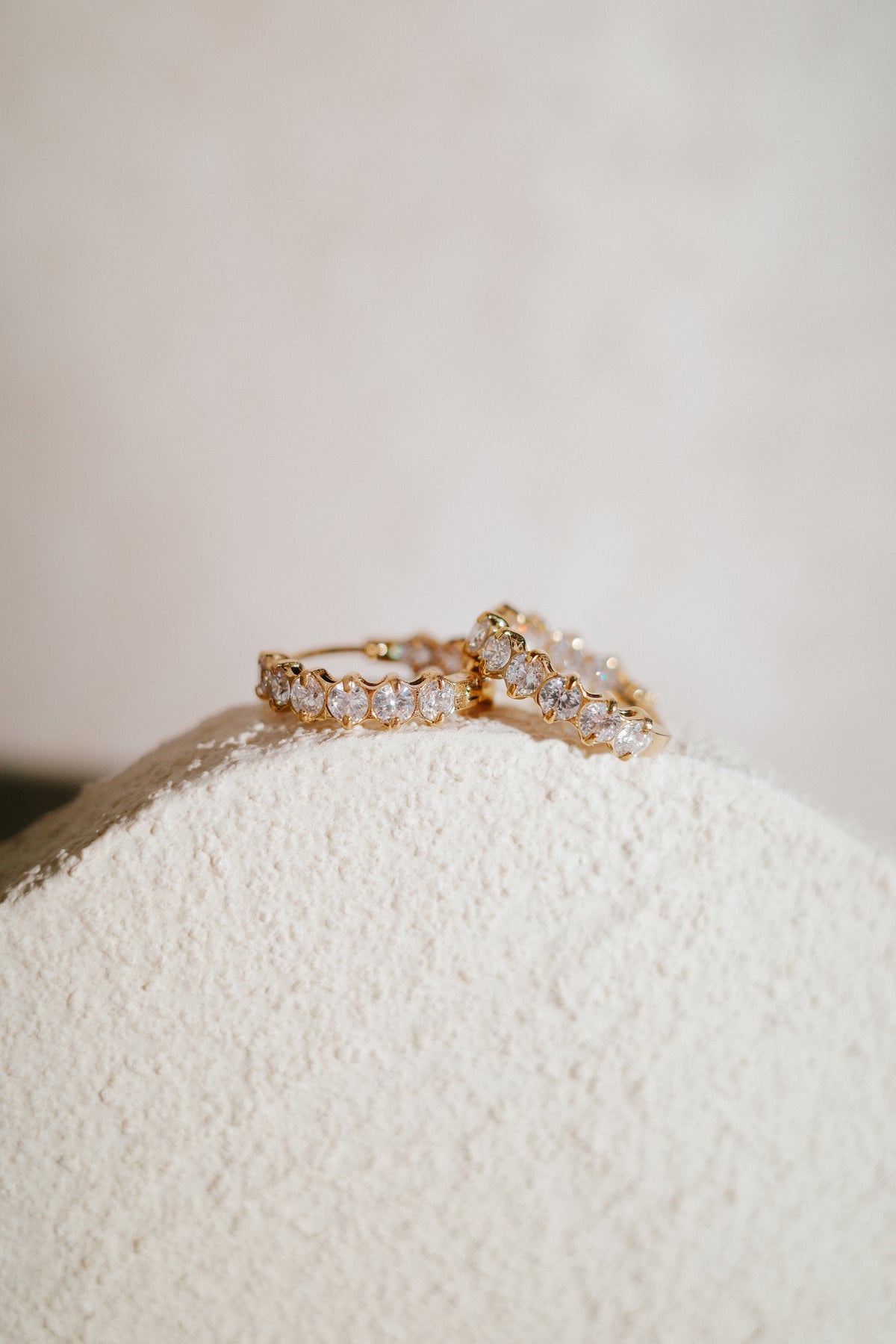 Isla Diamond Earring Hoops (Silver/Gold)