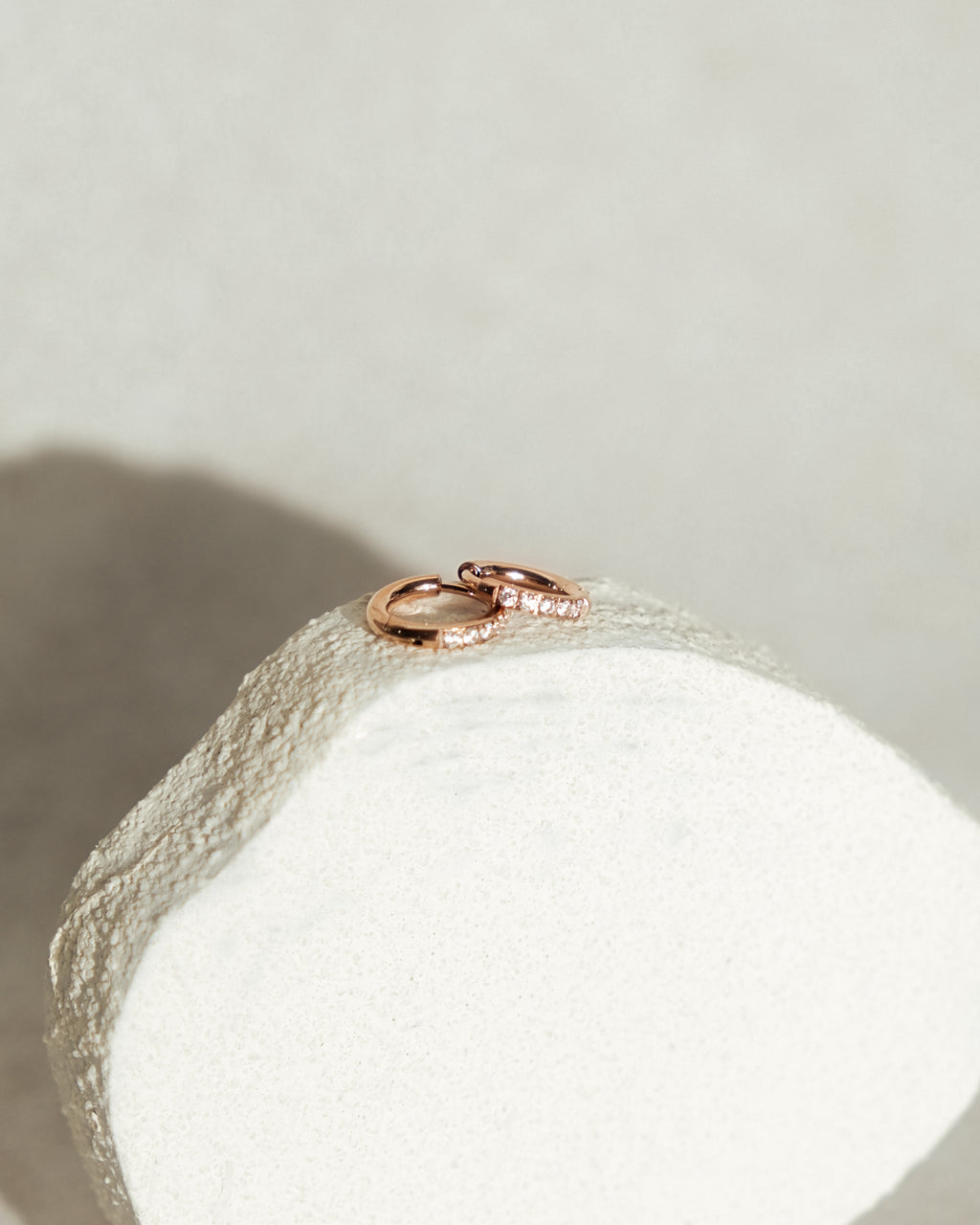 Mini Diamond Signature Huggies Earrings (Silver/Gold/Rose Gold)