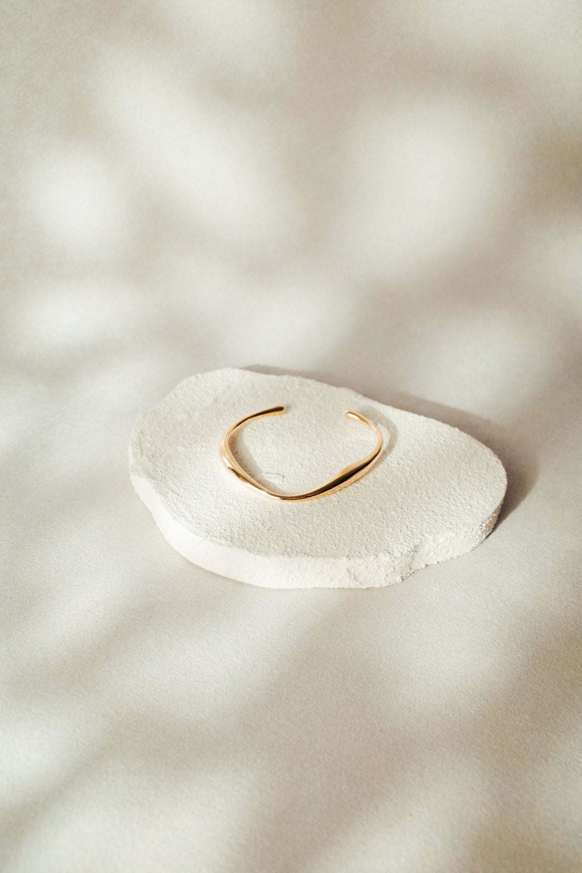 Wave Cuff Adjustable Accent Bangle (Silver/Gold)