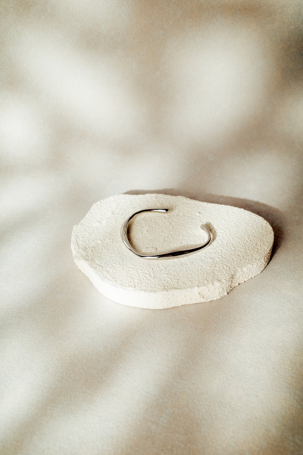 Wave Cuff Adjustable Accent Bangle (Silver/Gold)