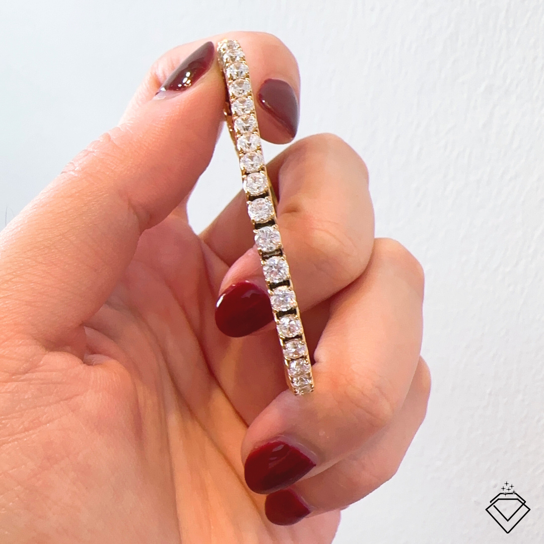 [BECOMING] Ella Bestie Tennis Bracelet (Gold)