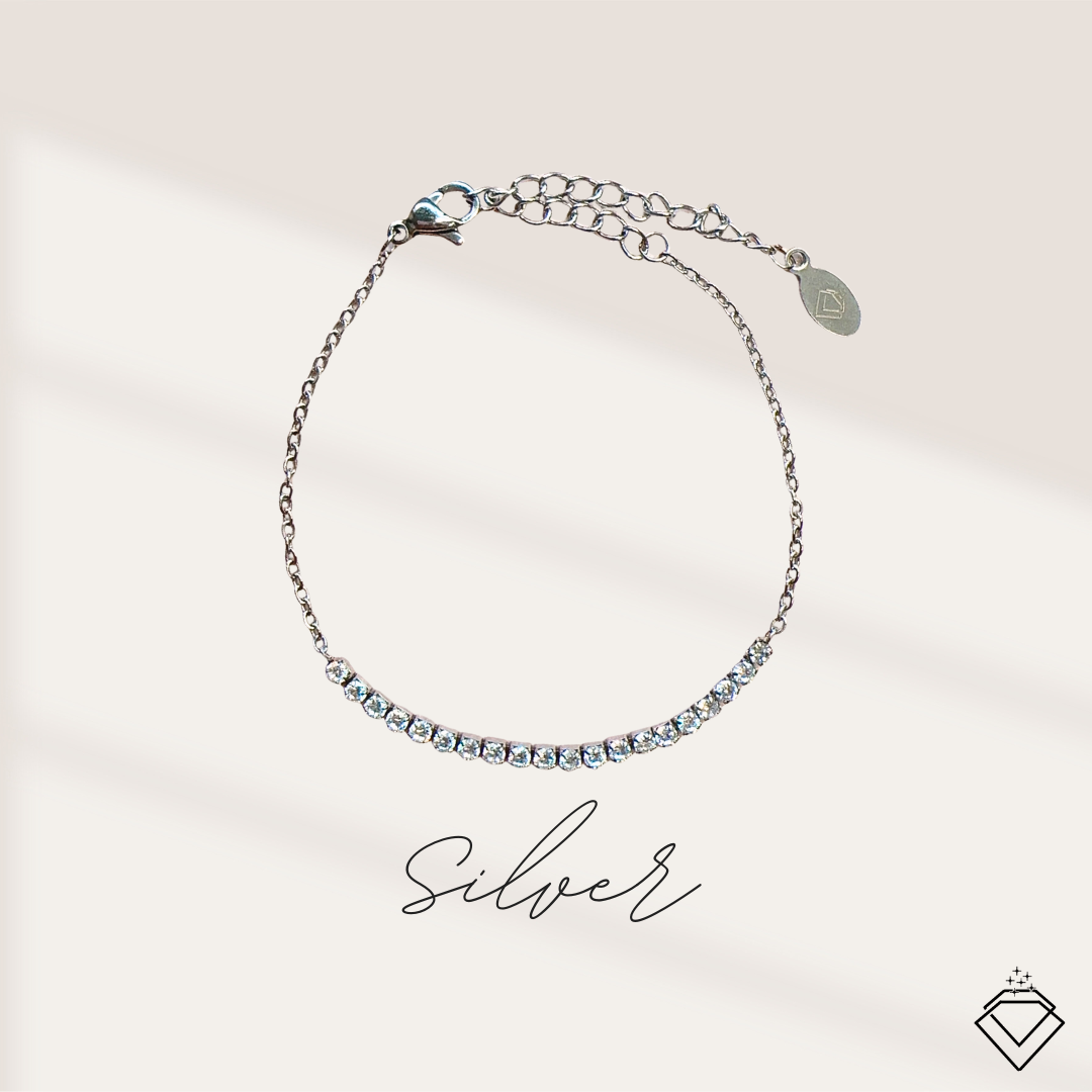 [BECOMING] Hope White Dainty Bracelet (Silver/Gold)