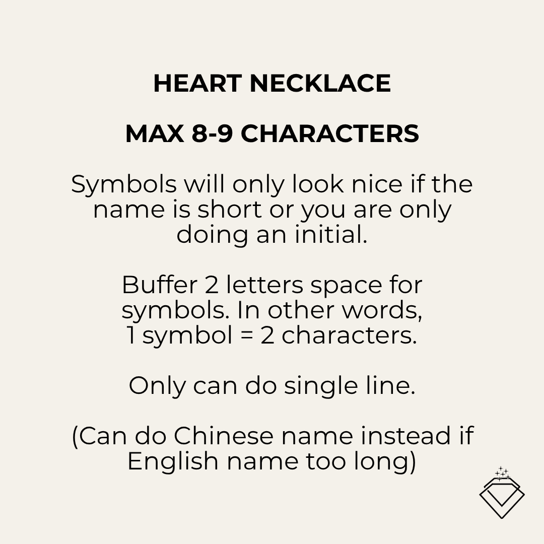 [LOLA] Heart Necklace - Personalised Jewellery (MYELLA)