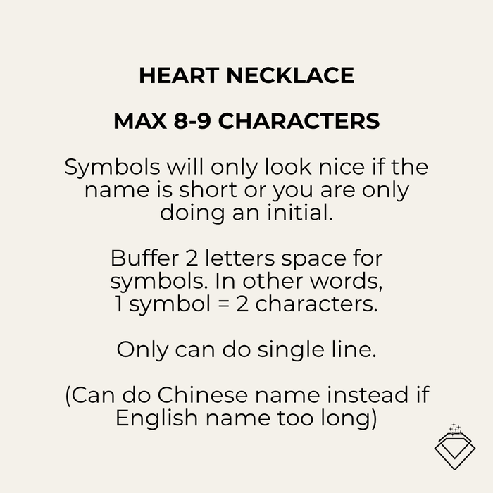 [LOLA] Heart Necklace - Personalised Jewellery (MYELLA)