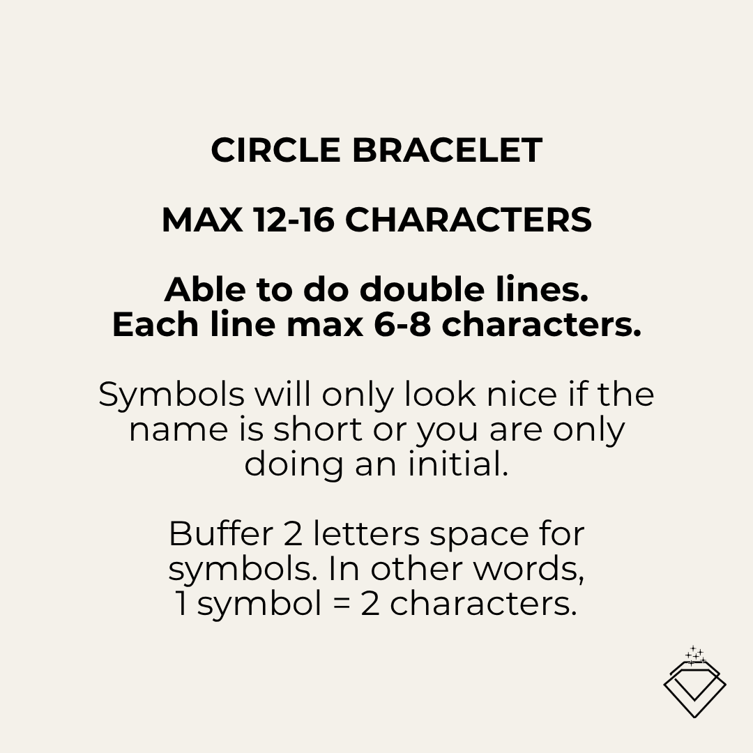 [LOLA] Circle Bracelet - Personalised Jewellery (MYELLA)