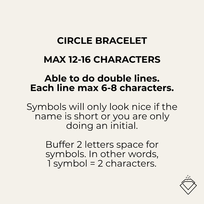 [LOLA] Circle Bracelet - Personalised Jewellery (MYELLA)