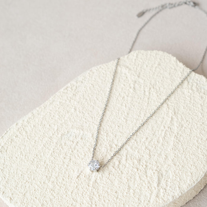 [NECKLACES] Miya Round Diamond Stainless Steel Necklace - Myella Jewellery