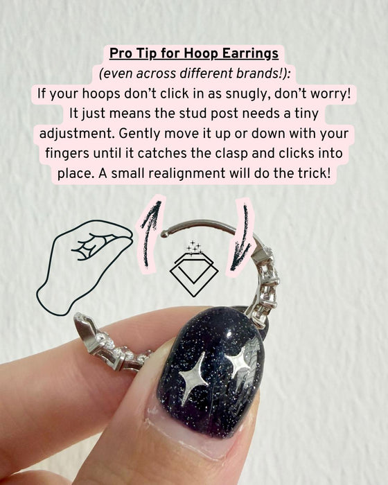 [SIGNATURE] Mini Diamond Stainless Steel Huggies Earrings