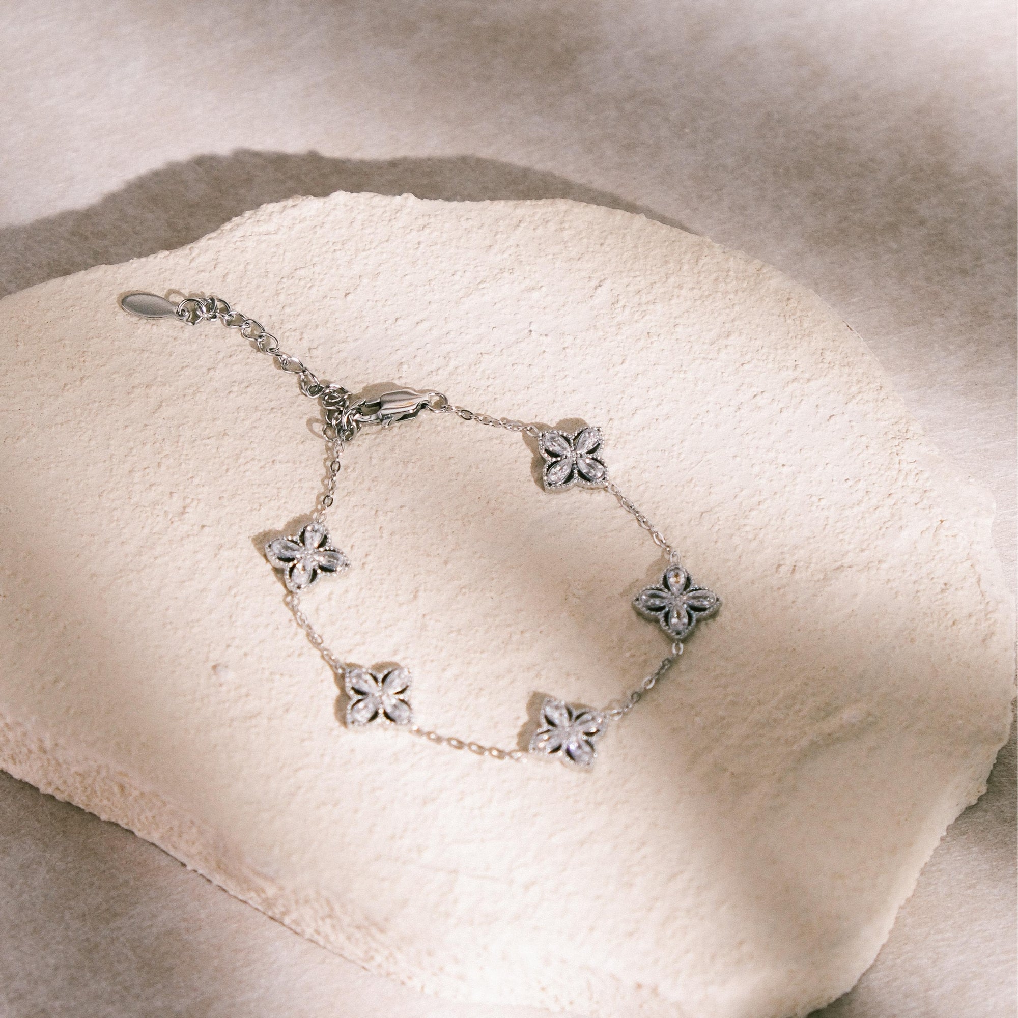 [BRACELET] Adora Stainless Steel Half Tennis Bracelet