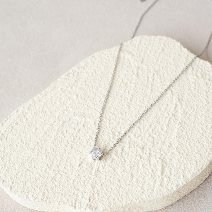 [NECKLACES] Miya Round Diamond Stainless Steel Necklace - Myella Jewellery
