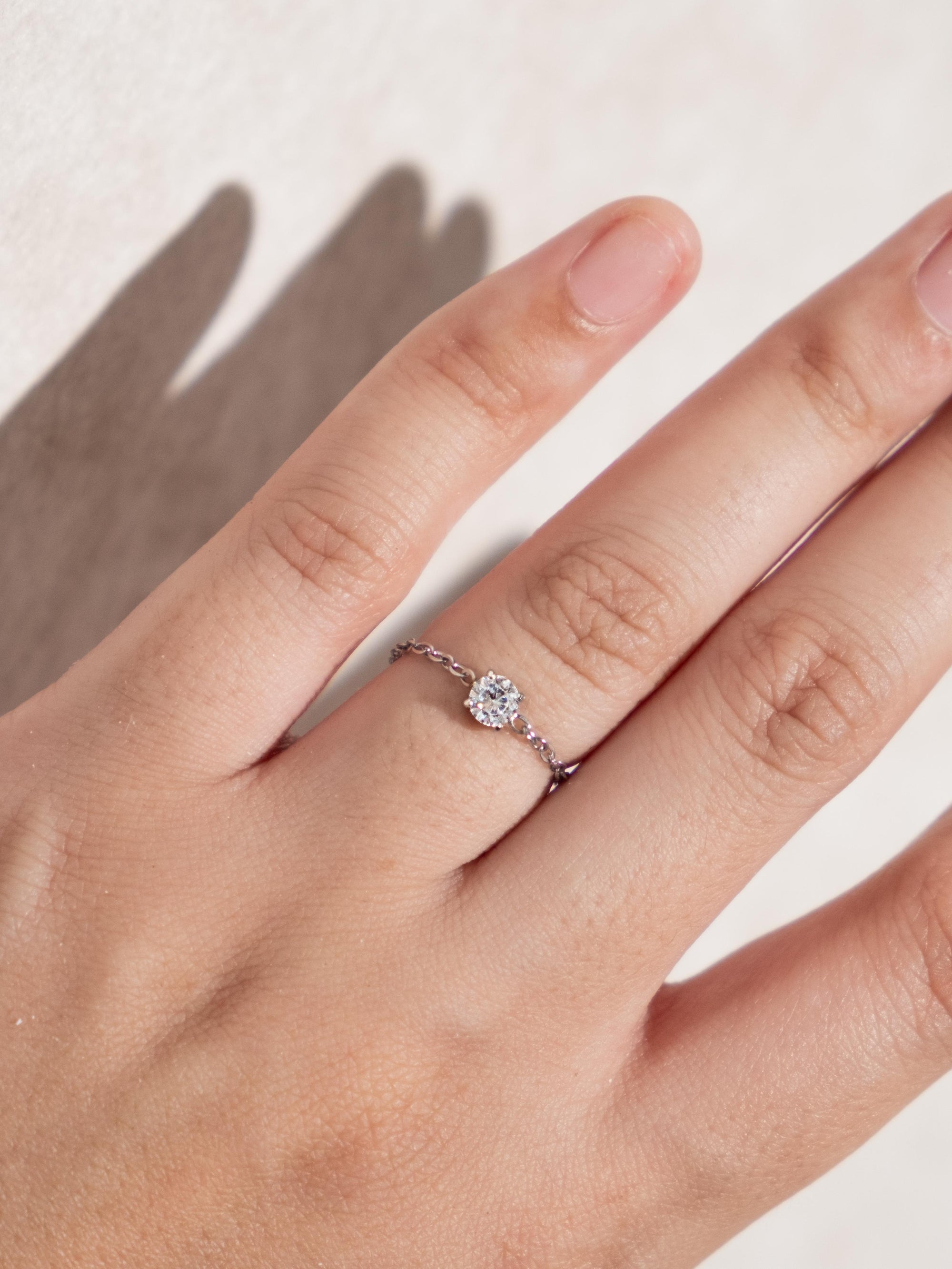 [RINGS] White Circle/Pink Heart Adjustable Ring Stainless Steel (Myella Jewellery)