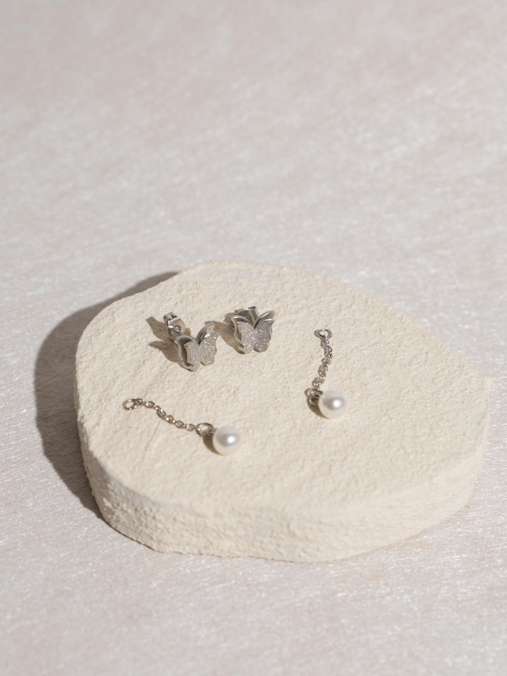 [NABI] Butterfly Multi-Way Stud Earrings (Nicolechowww x Myella) Stainless Steel