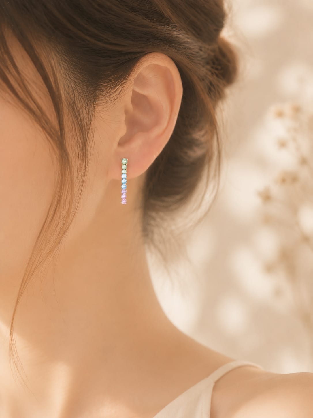 [RAINBOW] Asymmetrical Dangle Sweet Stud Earrings (Stainless Steel) - Myella Jewellery