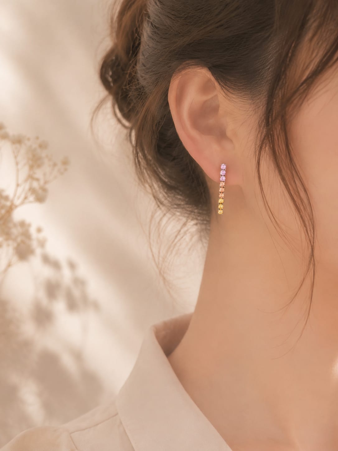 [RAINBOW] Asymmetrical Dangle Sweet Stud Earrings (Stainless Steel) - Myella Jewellery