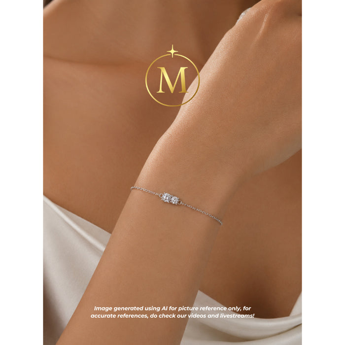[MYELLA LUXE] Diana Dainty Bracelet - S925+Premium Plating+D Grade Moissanite