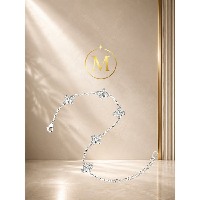 [MYELLA LUXE] Elly Flower Bracelet - S925+Premium Plating+D Grade Moissanite