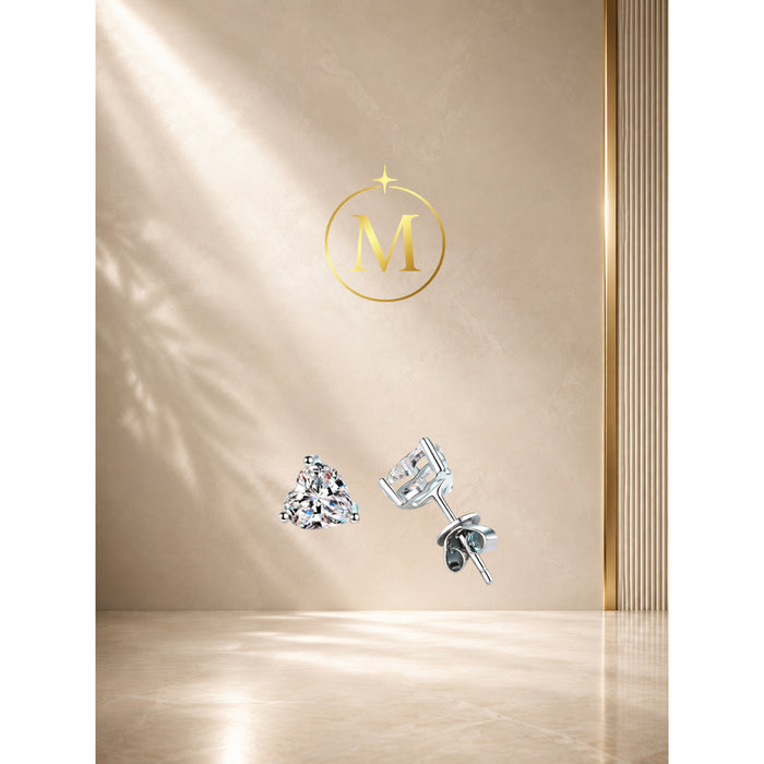 [MYELLA LUXE] Heart 0.5CT Stud Earrings - S925+Premium Plating+D Grade Moissanite
