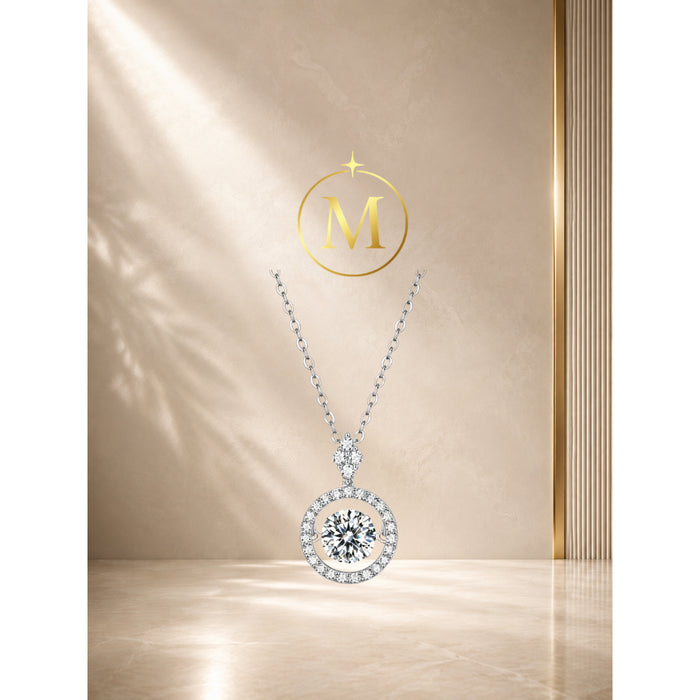 [MYELLA LUXE] Tiana Dancing Diamond 0.5CT Necklace - S925+Premium Plating+D Grade Moissanite