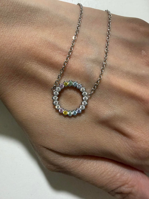 [RAINBOW] Donut Necklace (Stainless Steel) - Myella Jewellery