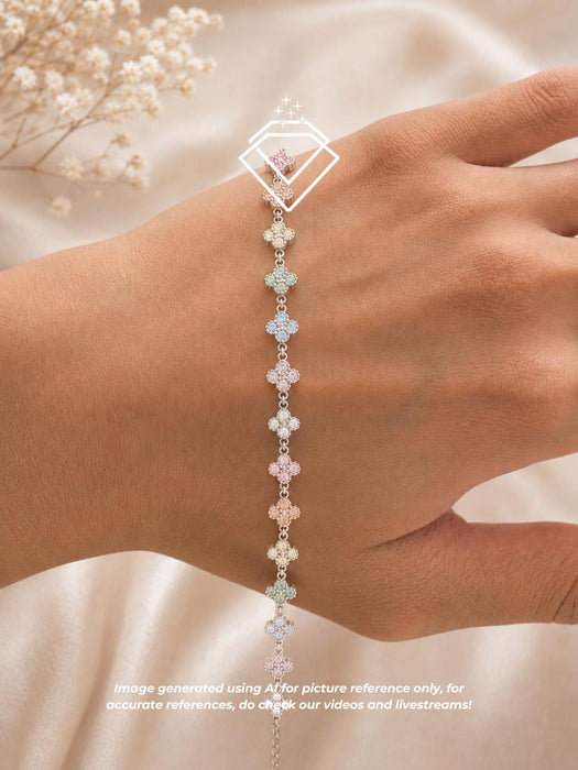 [RAINBOW] Flower Stainless Steel Bracelet - Myella Jewellery