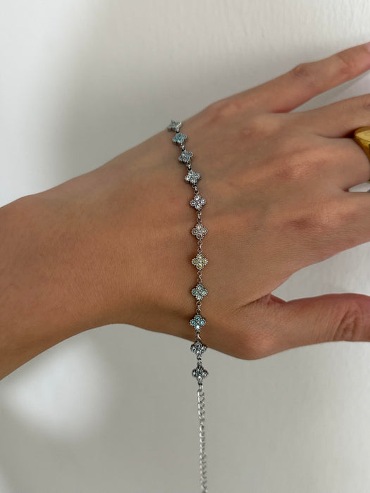 [RAINBOW] Flower Stainless Steel Bracelet - Myella Jewellery