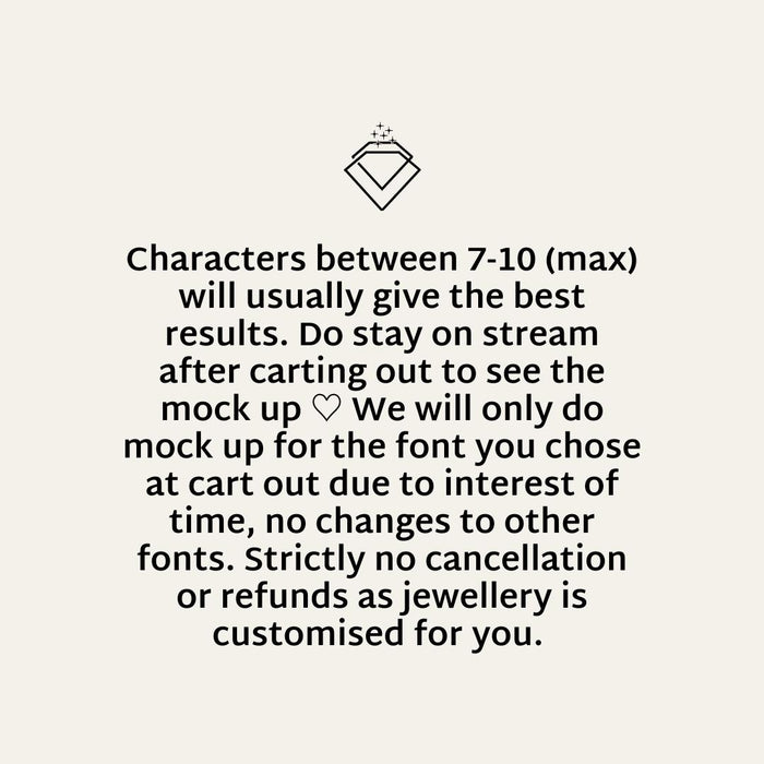 [LOLA] Heart Charm ONLY - Personalised Jewellery (MYELLA)